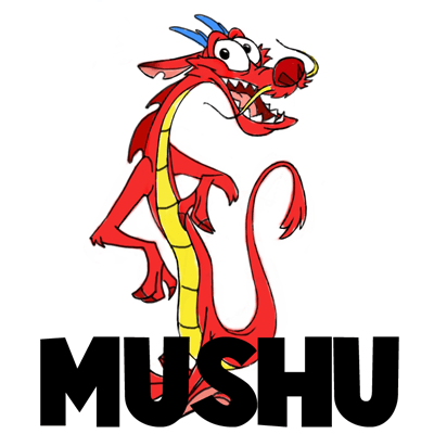 How to Draw Mushu Dragon from Mulan with Step by Step Drawing Lesson for Kids and Others