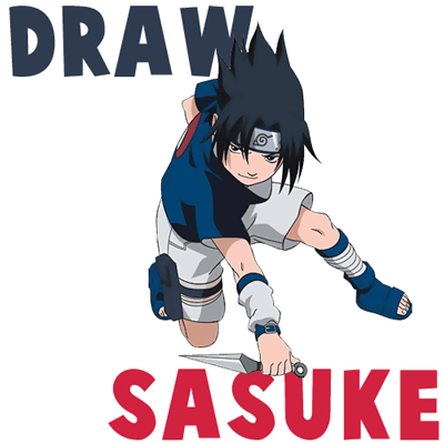 how to draw sasuke uchiha step by step