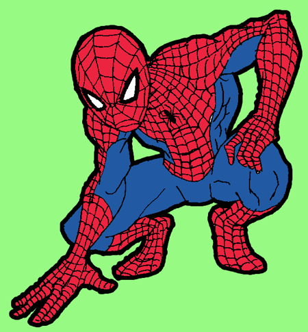 spiderman drawing color