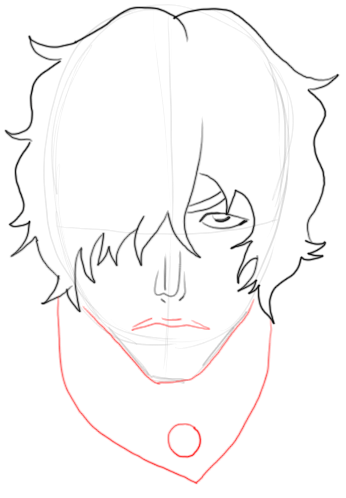 How to draw Yasutora Chad Sado face, Bleach