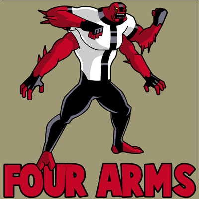 Four arms sketch | Portfolio