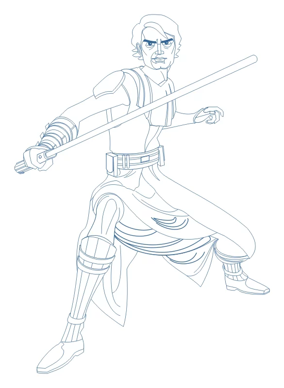 obi wan anakin coloring pages