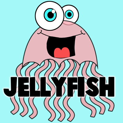 How to Draw Cartoon Jellyfish with Easy Step by Step Drawing Tutorial
