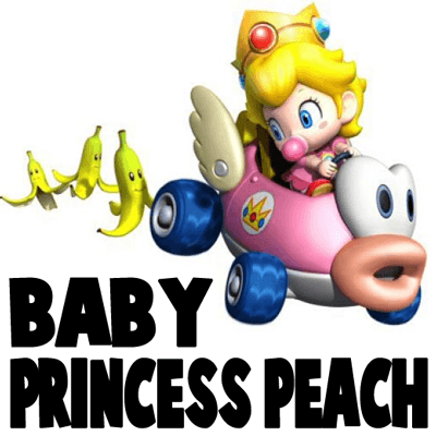 How To Draw Baby Princess Peach Driving Her Car From Wii Mario