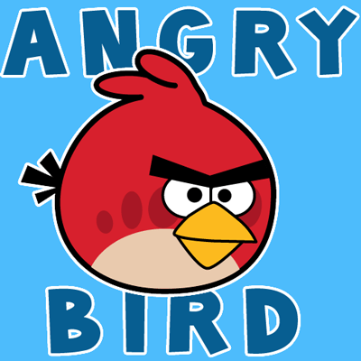 How to draw Red Angry Bird with easy step by step drawing tutorial