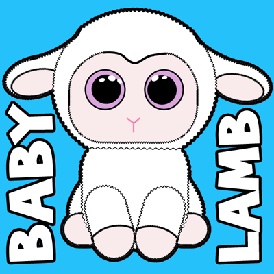 How to draw Baby Lamb with easy step by step drawing tutorial