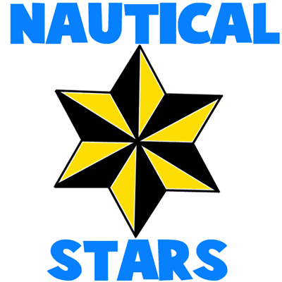 How to draw 6-sided Nautical Stars with easy step by step drawing tutorial