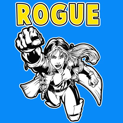 How to draw Rogue from Marvel's X-Men Superhero Team with easy step by step drawing tutorial