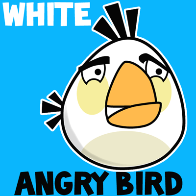 How to draw White Angry Bird with easy step by step drawing tutorial