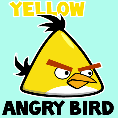 How to draw Yellow Angry Bird with easy step by step drawing tutorial