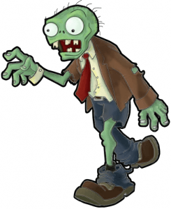 How to draw Zombie from Plants vs. Zombies Game with easy step by step ...