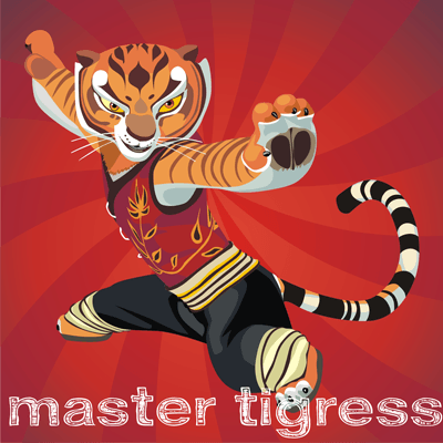 How to draw Master Tigress from Kung Fu Panda with easy step by step drawing tutorial