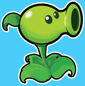 How to draw Pea Shooter from Plants vs. Zombies Game with easy step by ...