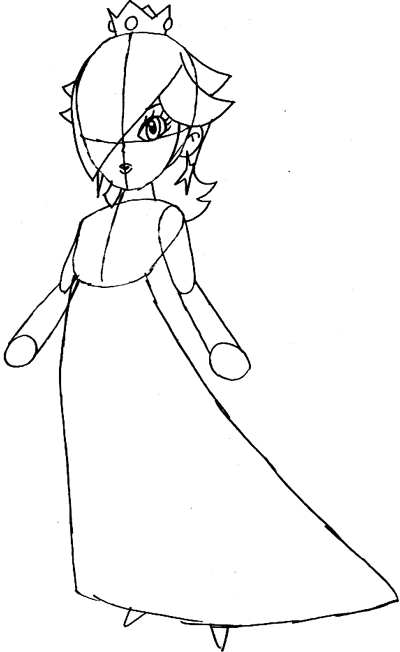 rosalina and peach coloring pages