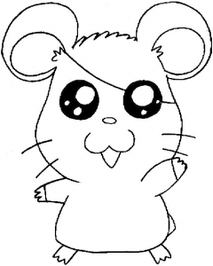 How to Draw Hamtaro the Cartoon Pet Hamster with Simple Drawing ...