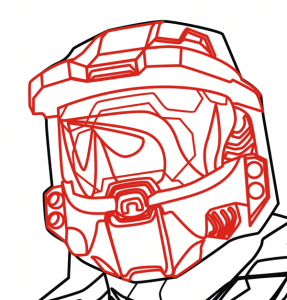 How to Draw Master Chief from Halo in step by step drawing Tutorial ...