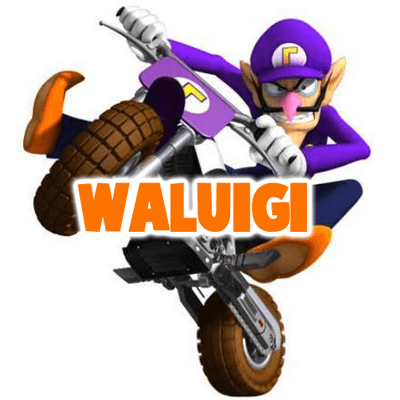 How to Draw Waluigi on a Motor Bike Motorcycle from Wii Mario Kart