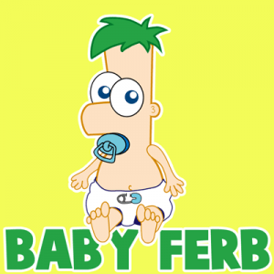 How to Draw Baby Ferb from Phineas and Ferb with Easy Step by Step ...