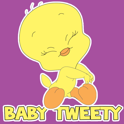 how to draw baby tweety bird from tinytoons adventures with easy step by step drawing tutorial how to draw step by step drawing tutorials how to draw baby tweety bird from