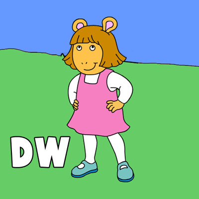 How to draw D.W. from PBS's Arthur with easy step by step drawing tutorial