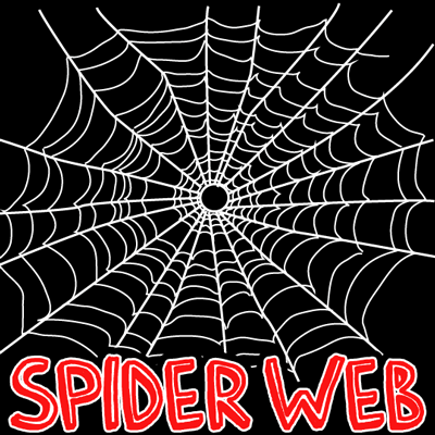 How to draw Spider Webs with easy step by step drawing tutorial