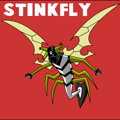 How to draw Stinkfly from Ben 10 with easy step by step drawing tutorial