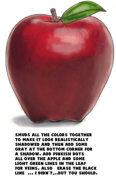 Fuji apple art - Emily S. Damstra