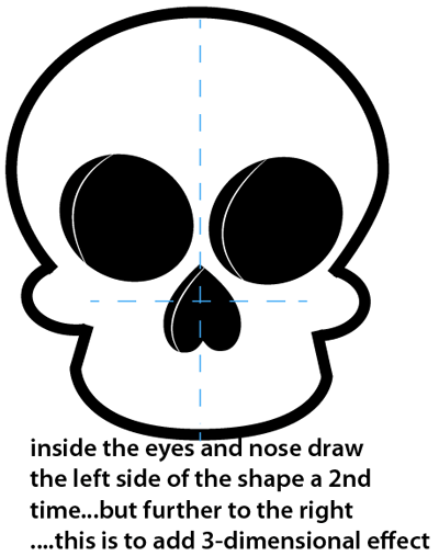 skeleton drawing for kids