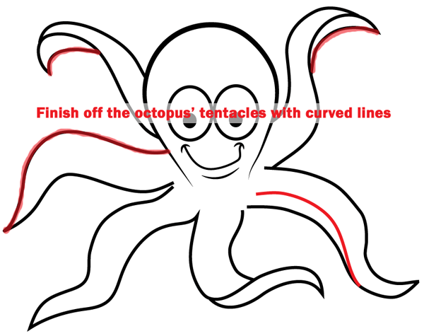 how to draw octopus legs