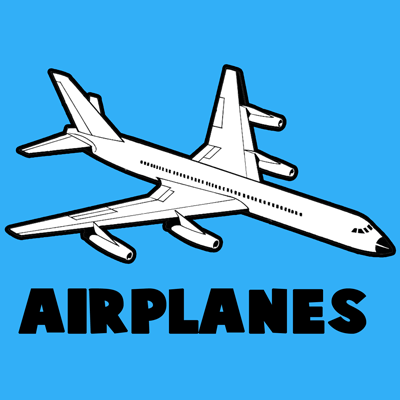 airplane drawings for kids