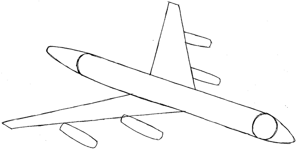 very simple drawing airplanes