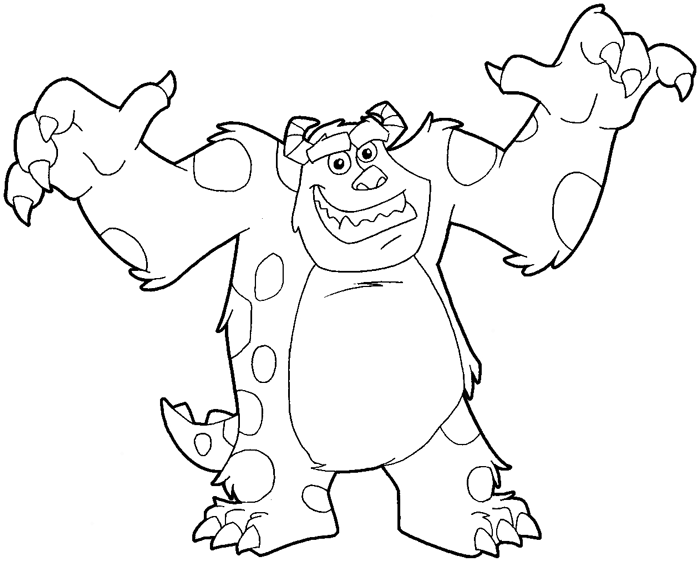 How to Draw Sulley from Monsters Inc. with Easy Step by Step Drawing