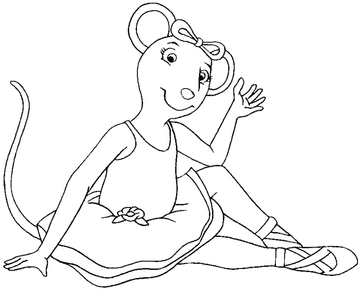 coloring pages of angelina ballerina