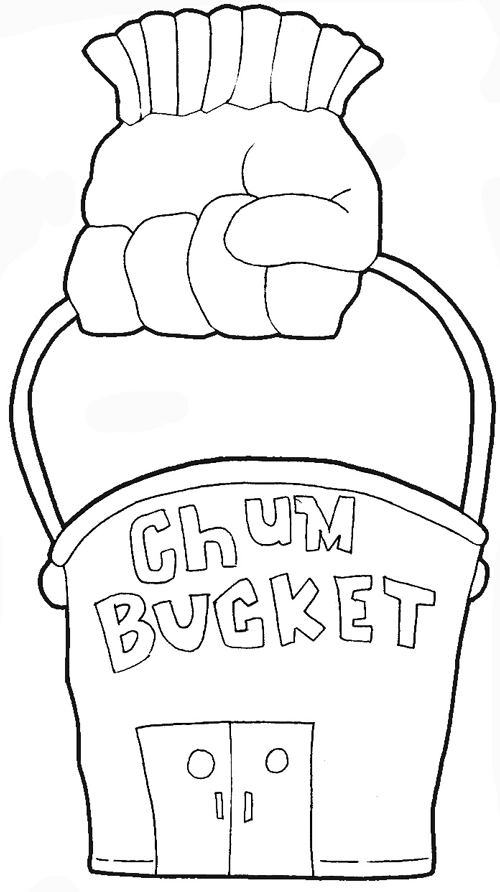 How to Draw Plankton’s Chum Bucket from Spongebob Squarepants with Easy