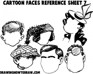 Cartoon Faces Reference Sheets and Examples 7