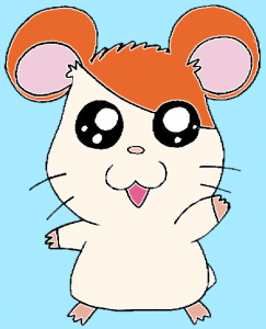 How to Draw Hamtaro the Cartoon Pet Hamster with Simple Drawing ...