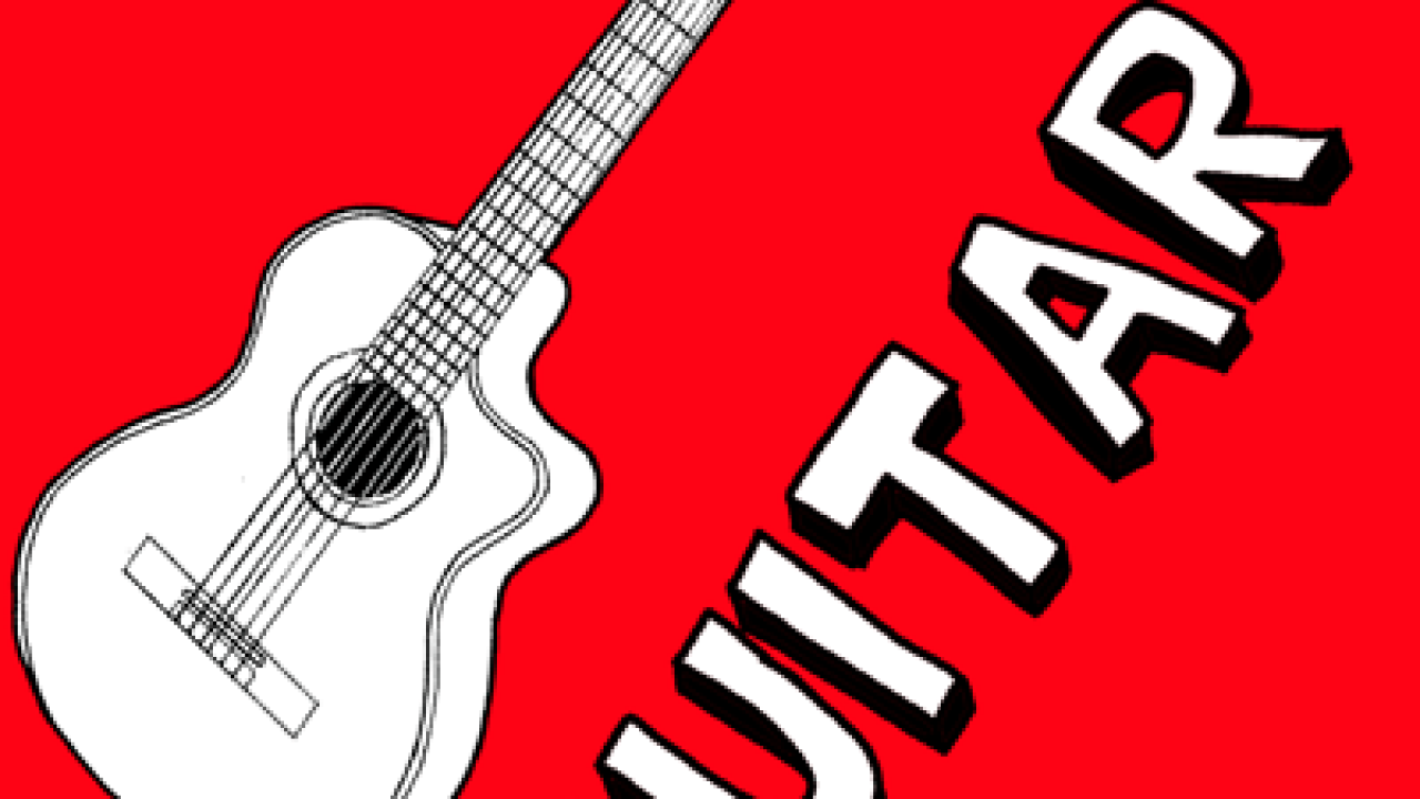 how to draw an acoustic guitar