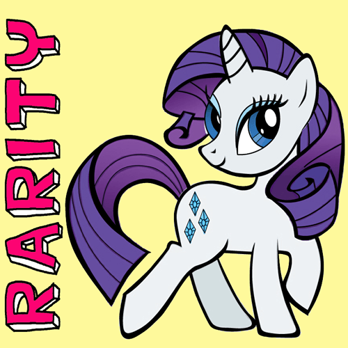 How to Draw Rarity from My Little Pony with Easy Step by Step Drawing