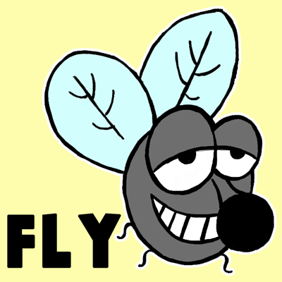 cartoon fly drawing
