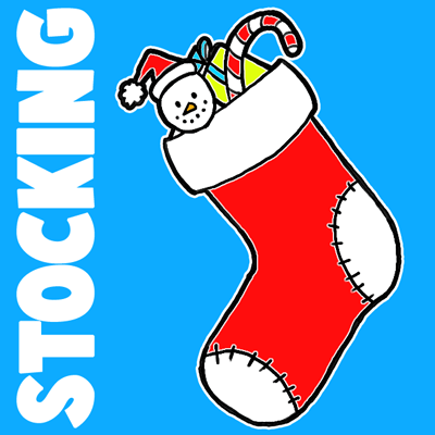 How to Draw Christmas Stocking Easy (Christmas) Step by Step |  DrawingTutorials101.com
