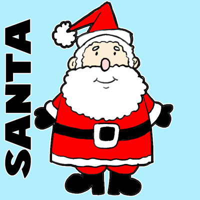 How To Draw An Easy To Draw Santa Clause For Christmas How