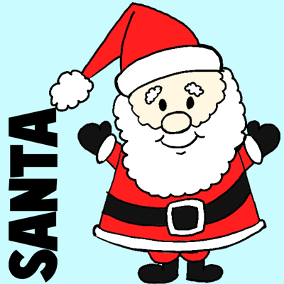 Easy Instructions For How To Draw Santa Clause For Kids How To