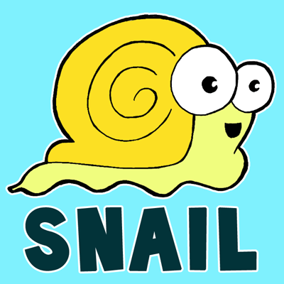 How to Draw Cartoon Snails with Simple Guided Steps