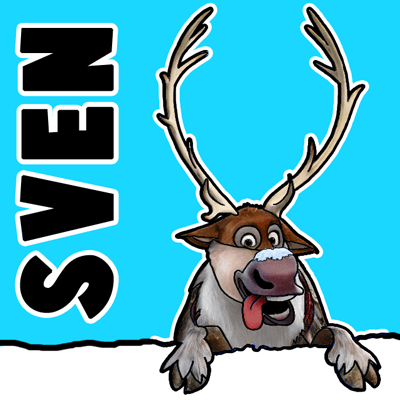 how to draw sven from frozen