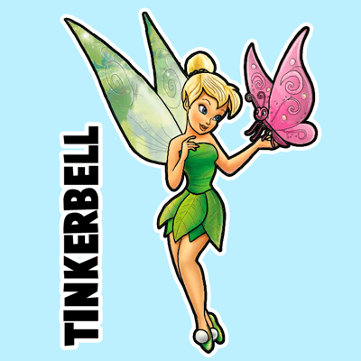 how to draw tinkerbell and friends