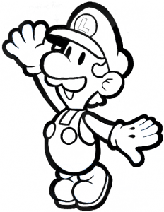 How to Draw Paper Luigi from Paper Mario Step by Step Drawing Tutorial ...