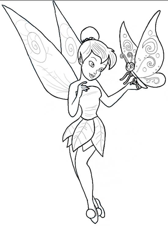 easy tinkerbell drawing