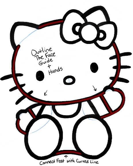 hello kitty bow outline png