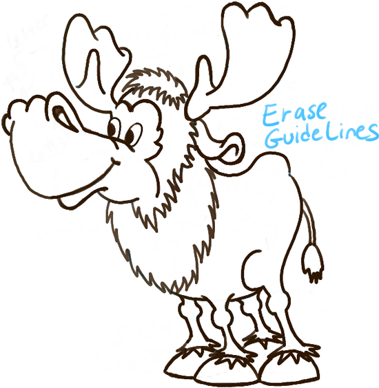 How to Draw a Cartoon Moose with Step by Step Lesson How to Draw Step