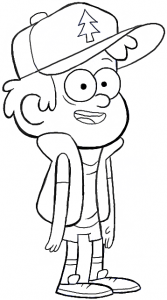 How to Draw Dipper Pines from Gravity Falls with Step by Step Drawing ...